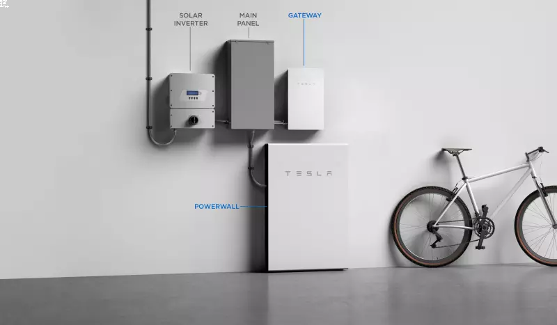 Tesla powerwall battery array