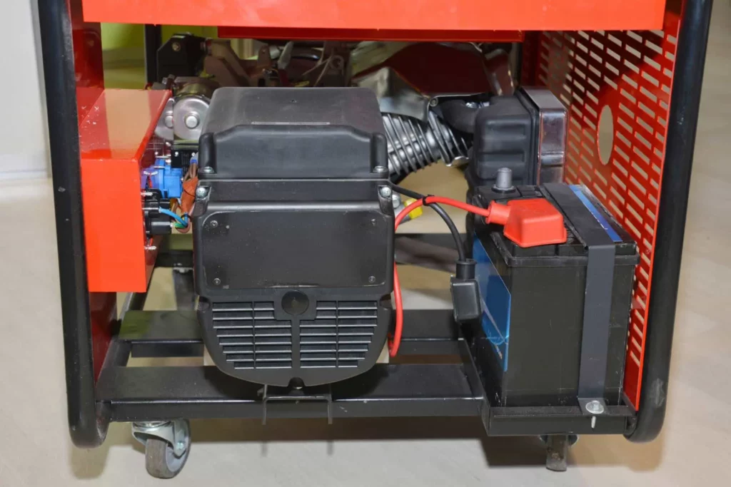sideview of portable generator