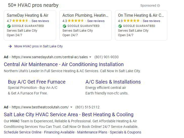 Google Local Service Ads for HVAC