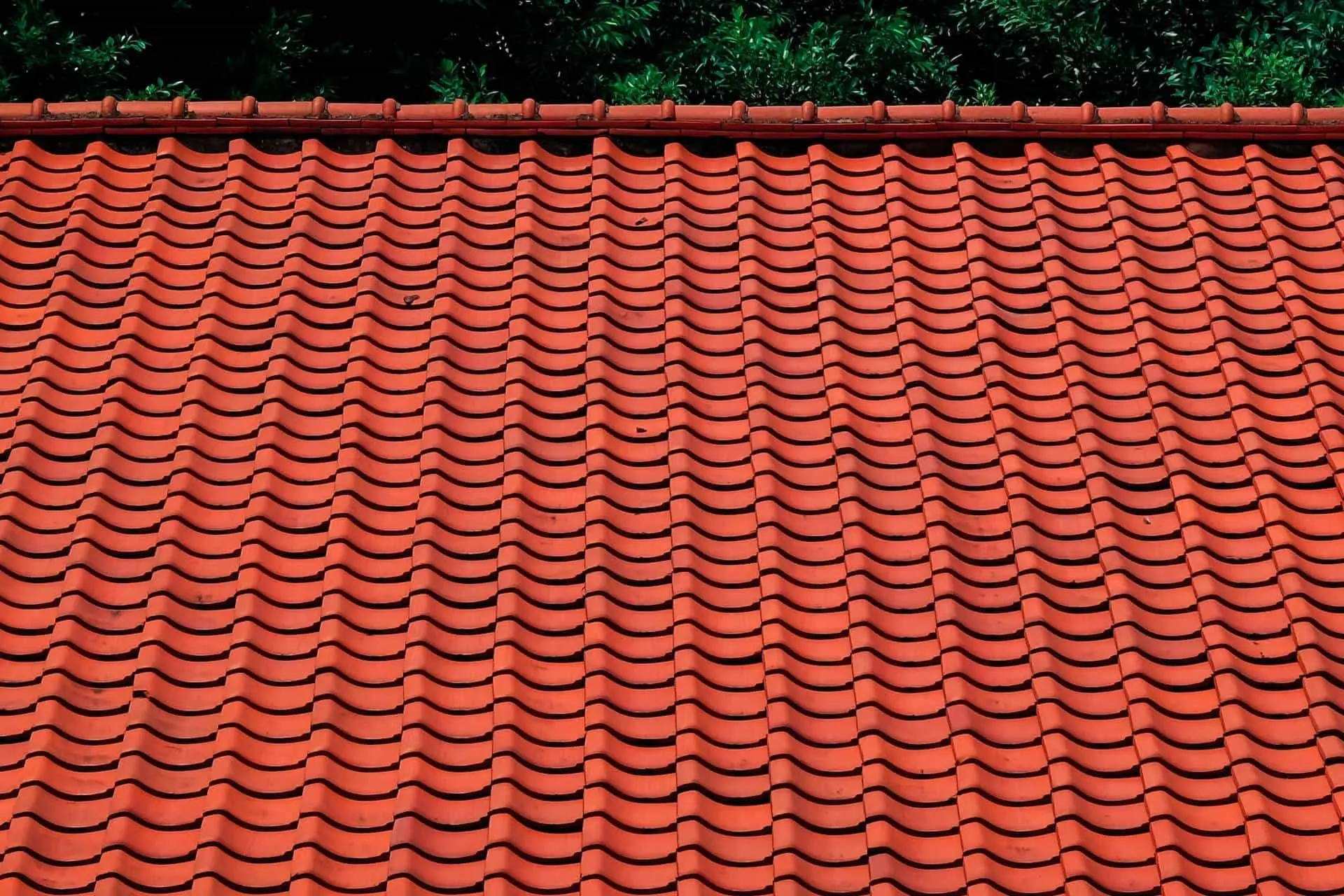 nuevo techo de tejas de arcilla roja