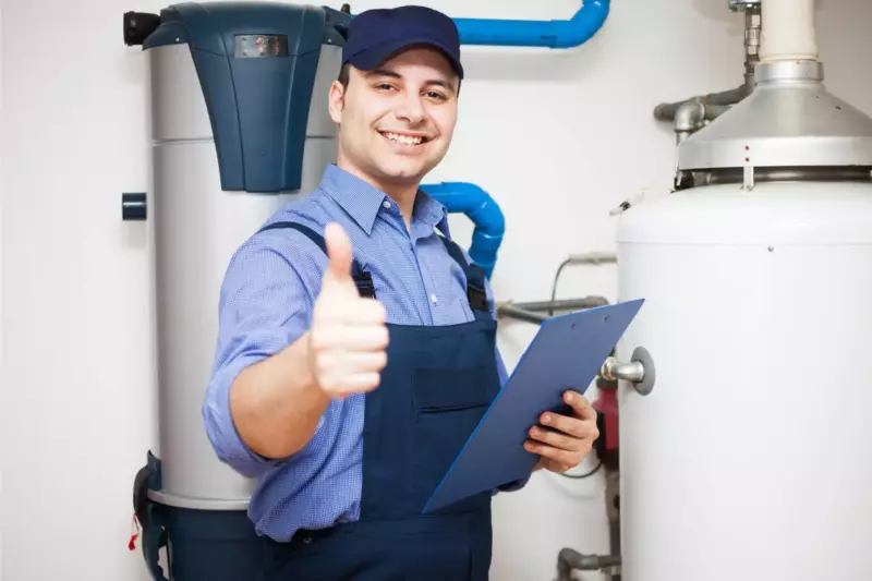 smiling plumber compress