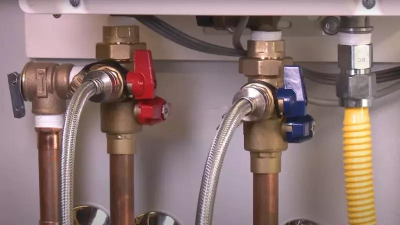 tankless water heater flush connections