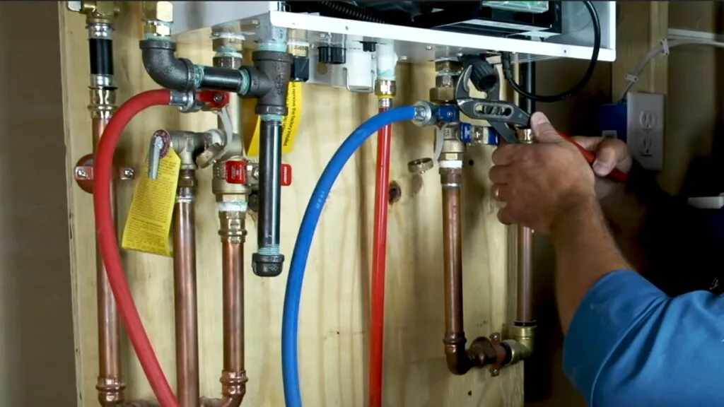 removing a tankless water heater filter