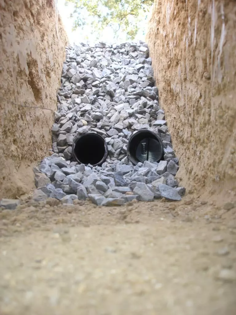 cross-section of a French Drain