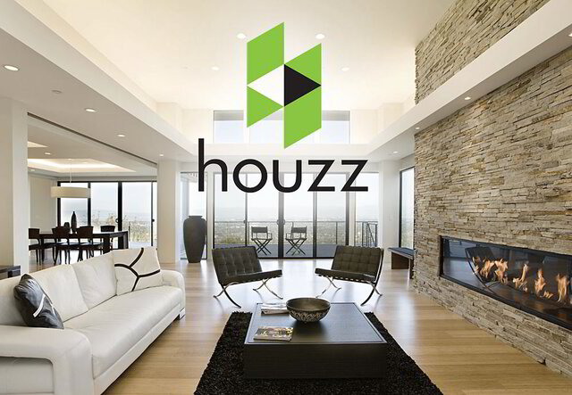 An image of a home with a Houzz logo