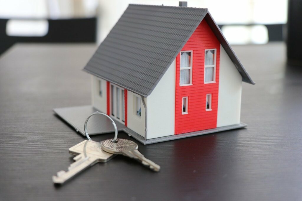 Secured home with keys