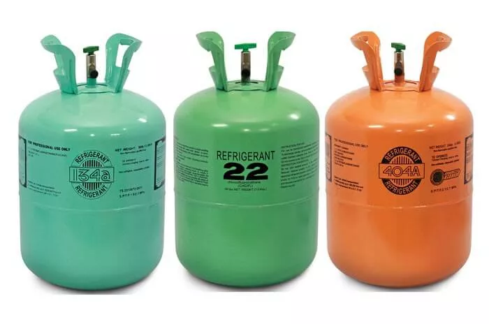 freon gas bottles
