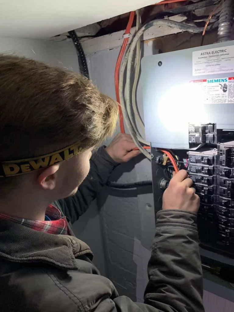 Phyxter Electrician conducting a Circuit Breaker Inspection