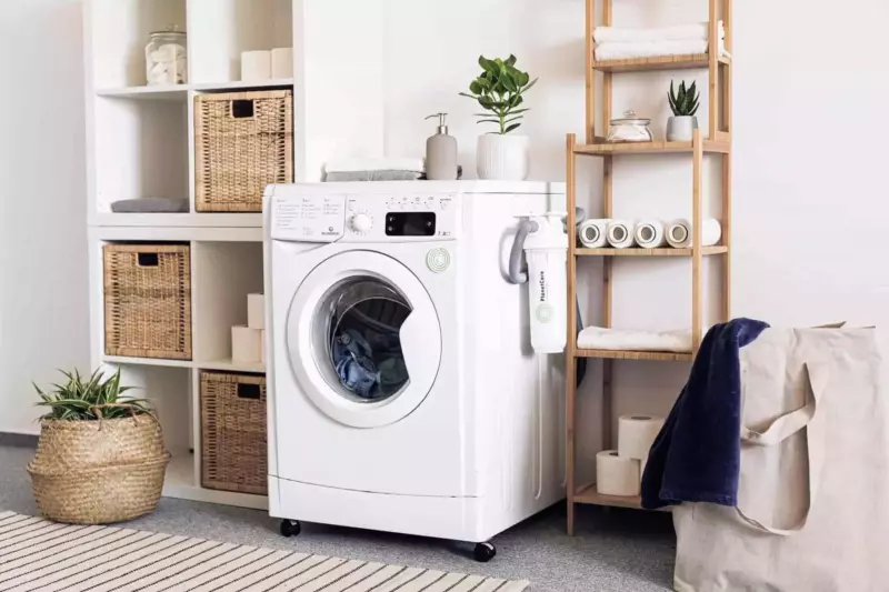 good example of a laundry basement