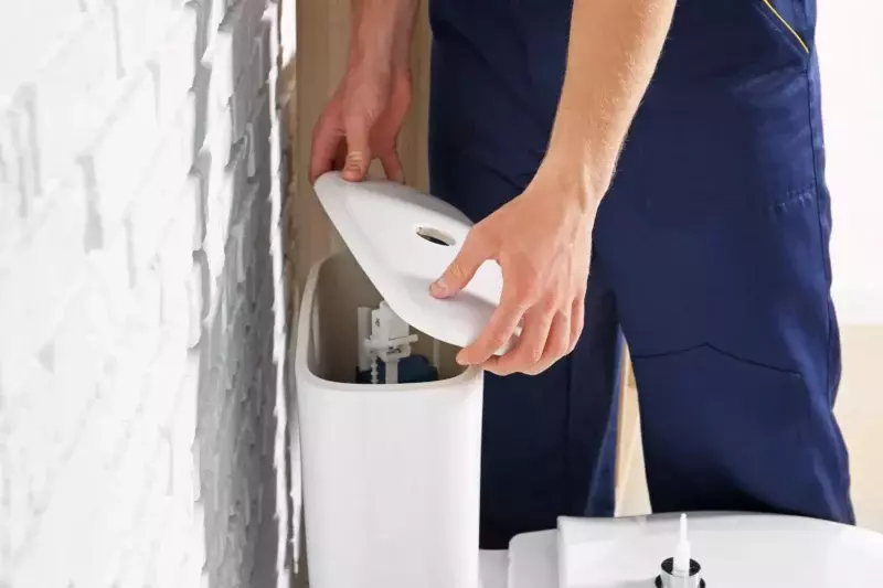 removing toilet tank cover
