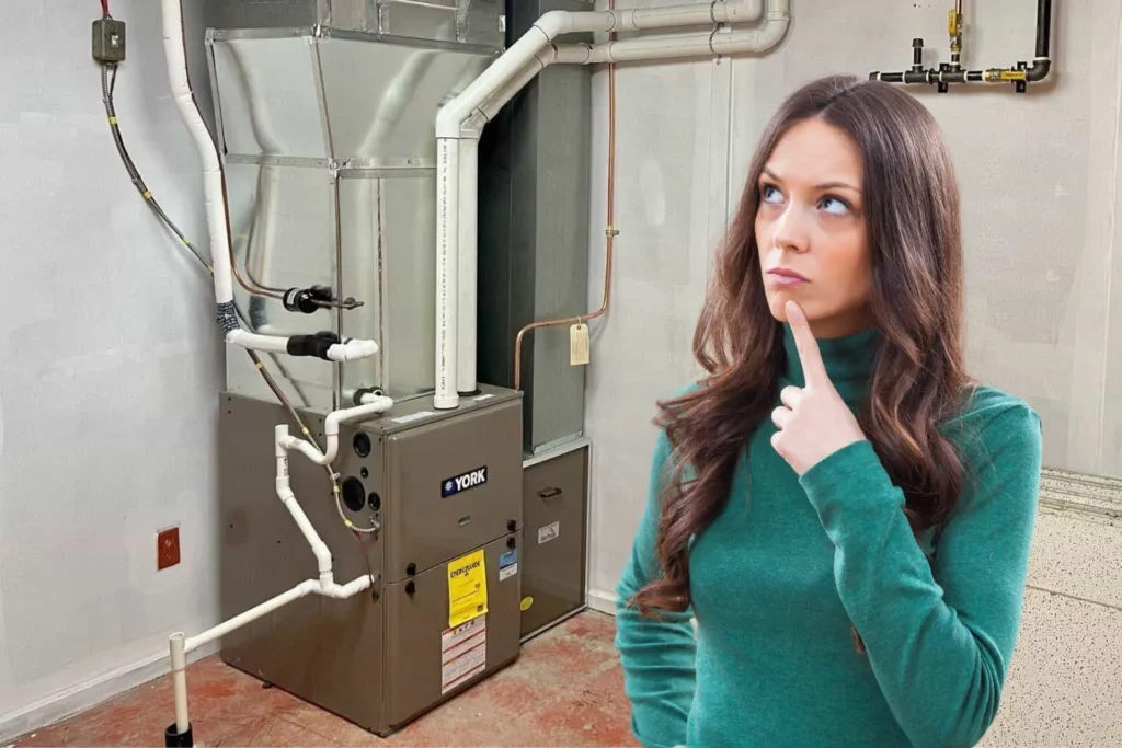 woman thinking about furnace replacement