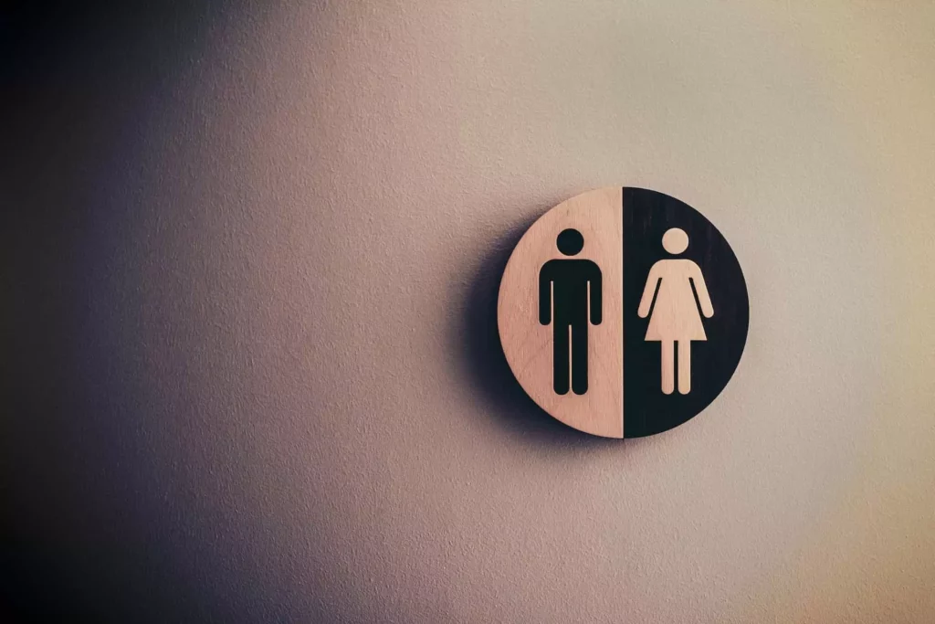 male and female toilet signs