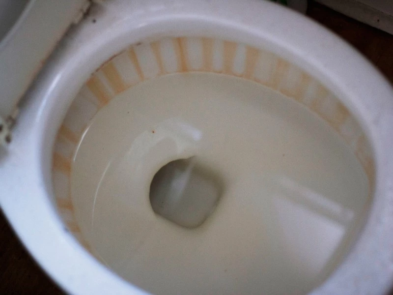 rusty toilet bowl