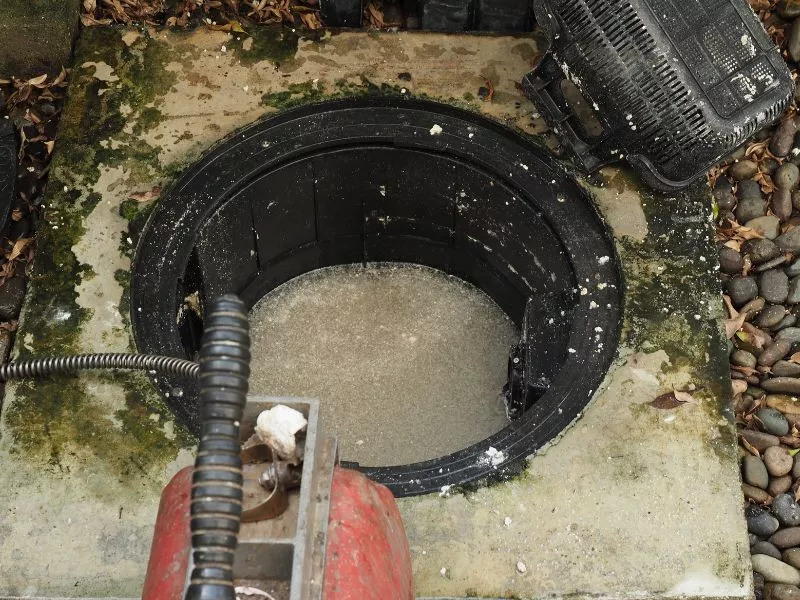 clogged grease trap