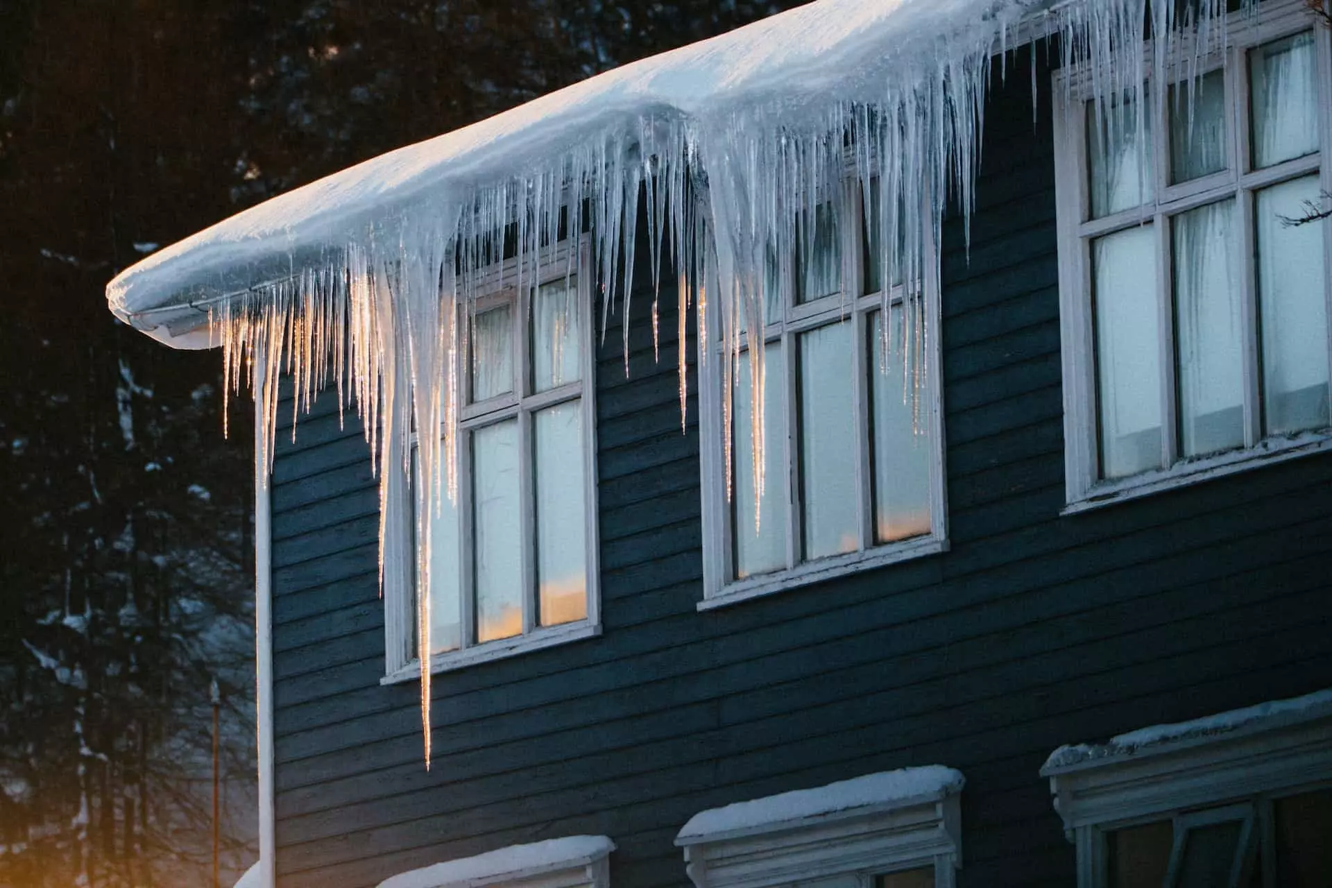 icicles hanging from roof
